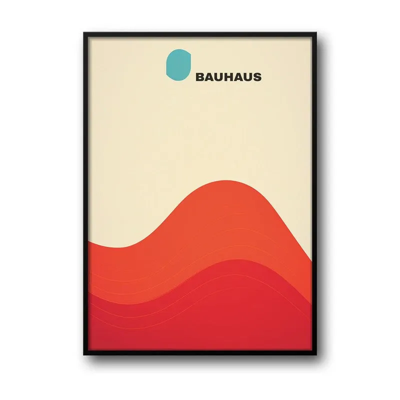 Red Wave Archival Canvas Wall Art - Black Frame media 5