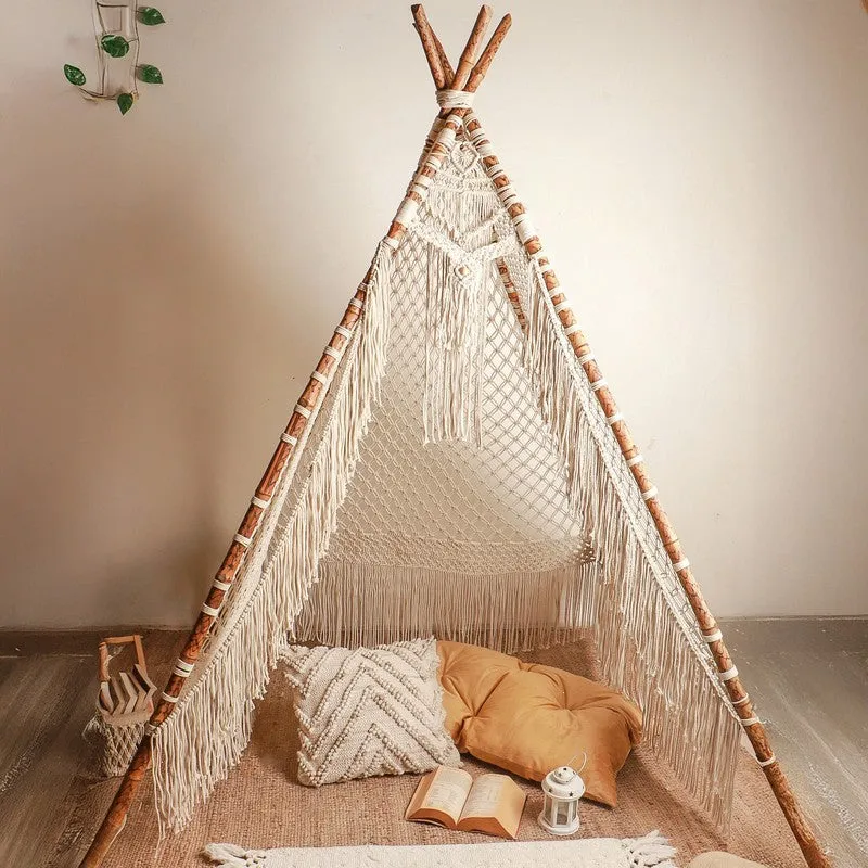 Boho Macrame Play Tent media 3