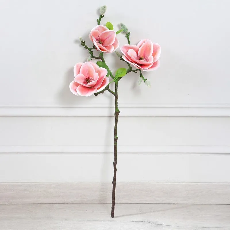 Magnolia Bloom Artificial Flower Stem - Peach media 3