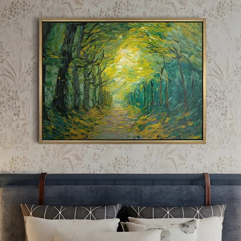 Meadowed Way Canvas Wall Painting With Frame media 5