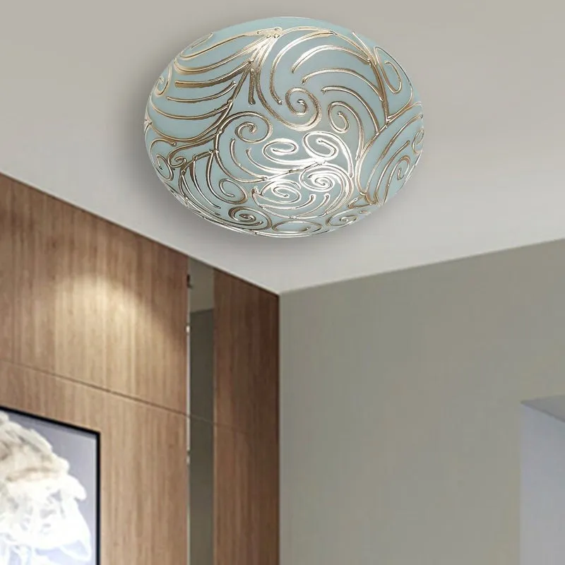 Clario Flush Mount Glass Ceiling Lamp media 3