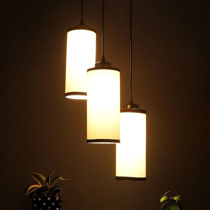 Glowspire Triple Metal Ceiling Lamp - White & Black media 2