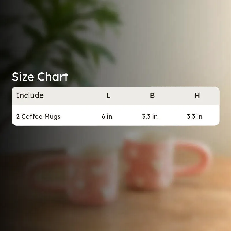 Heart Ceramic Coffee Mug (260 mL Each) - Set Of Two media 8