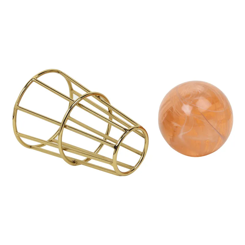 Aiofe Orb Showpiece - Peach & Gold media 5