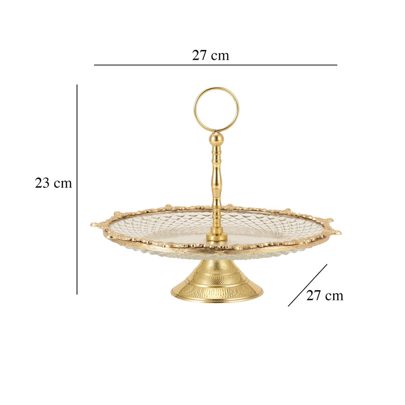 Crystal Norma Cake Stand - Gold media 4