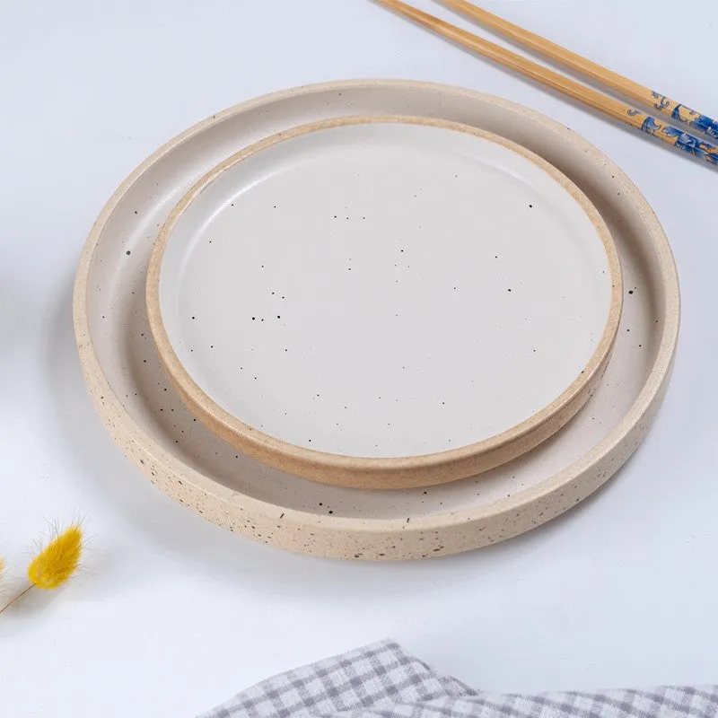 Speckled Beige Ceramic Dinner Set - 18 Piece Set media 5