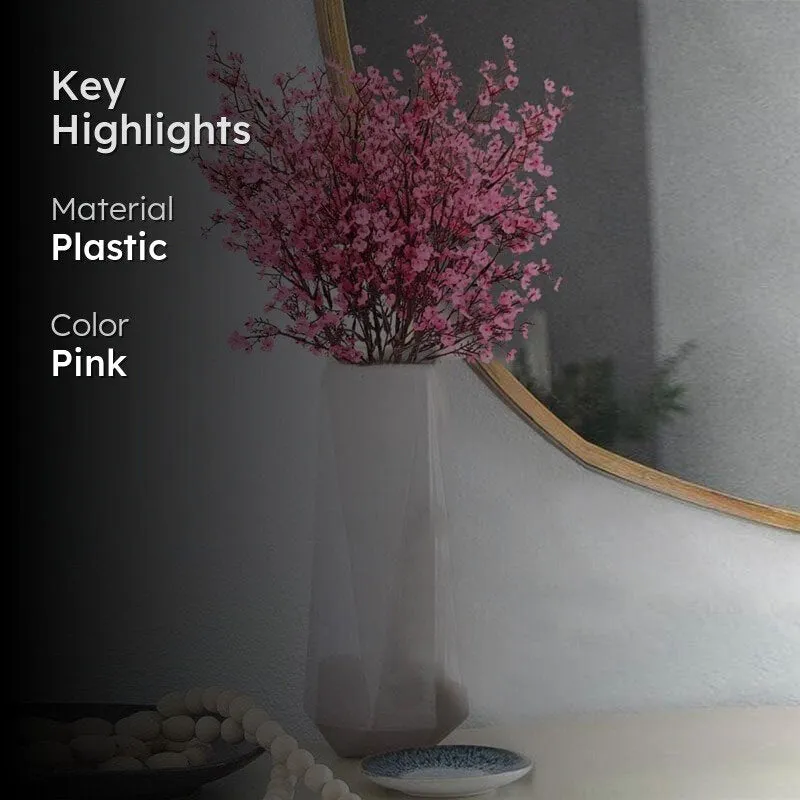 Faux Gypsophila Floral Stick (Pink) - Set Of Four media 2