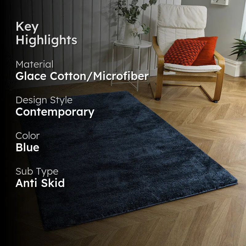 Nuo Luxe Micro Fiber Area Rug - Navy Blue media 2