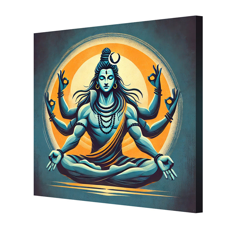 Multi-Armed Shiva Poly Canvas Wall Painting media 5
