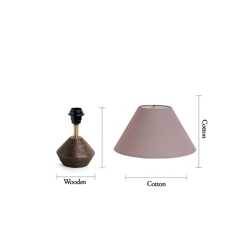 Yami Cone Wooden Table Lamp - Brown,Grey media 4