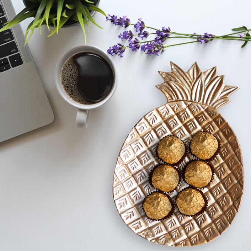 Pineapple Pristine Metal Platter - Gold media 4