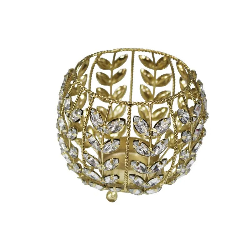 Luxe Leaf Christmas Tea Light Candle Holder media 7