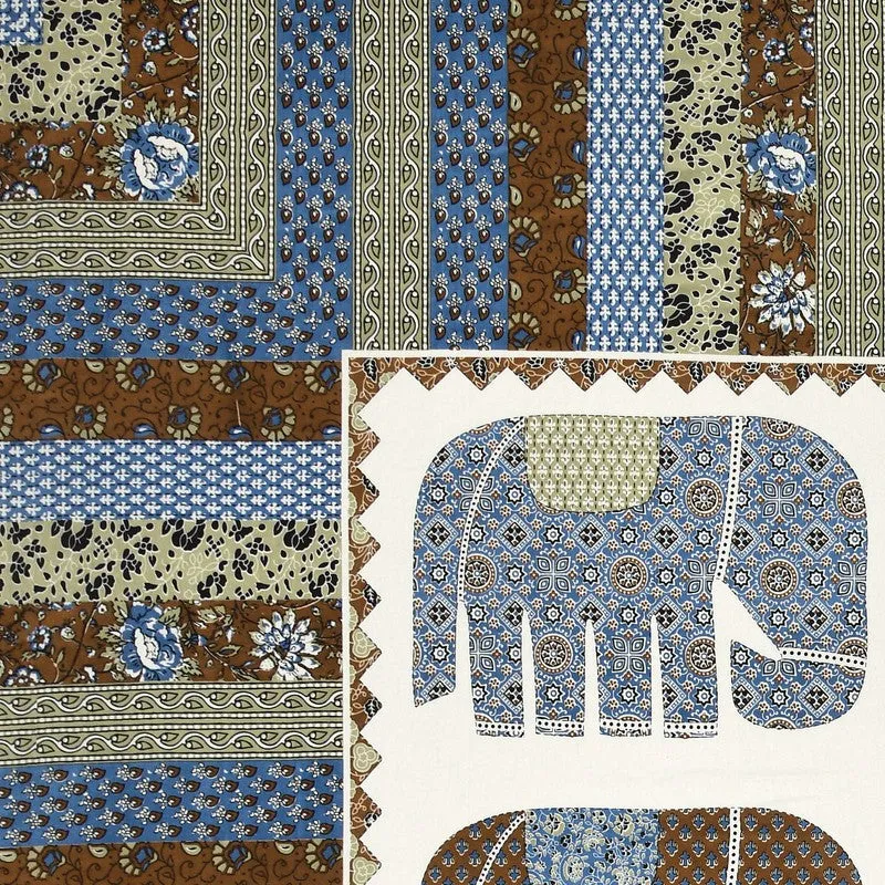 HaathiChhaap Cotton Bedsheet (Blue) - 160 TC media 5