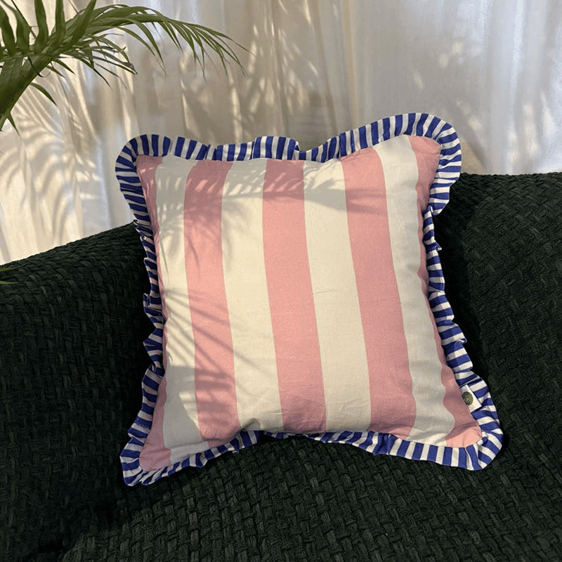 Stripe II Cotton Cushion Cover - Pink