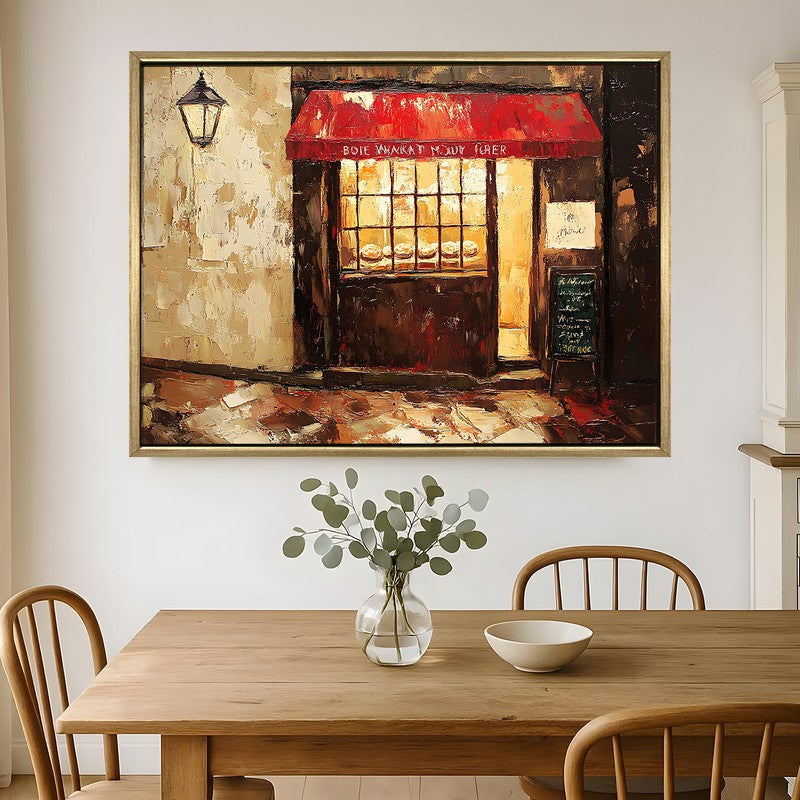 Golden Corner Canvas Wall Painting With Frame