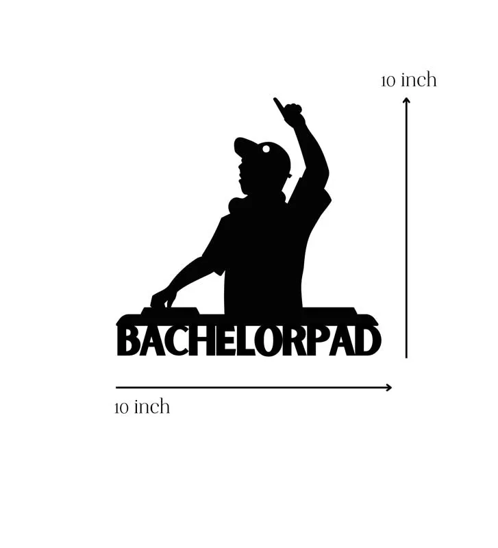 Bachelorpad Typography Mild Steel Wall Accent media 5