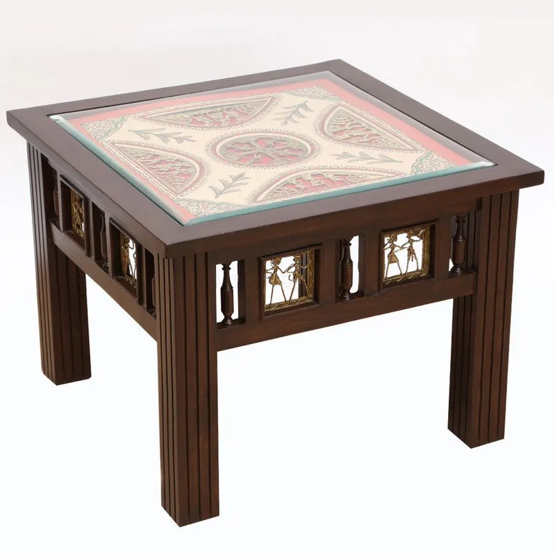 Zudra Teak Wood Side Table media 3