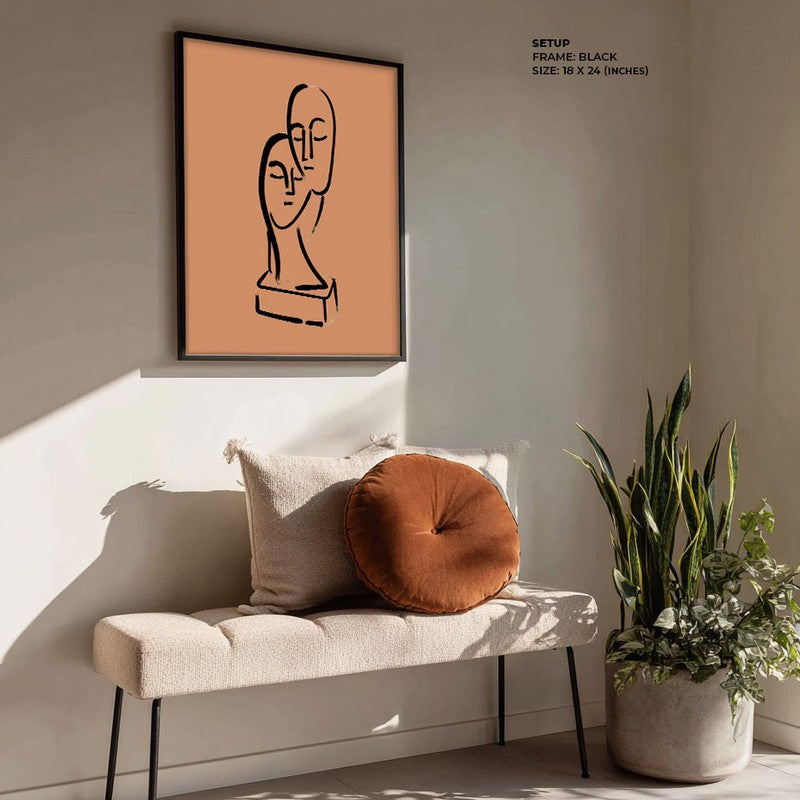 Two Souls Archival Canvas Wall Art - Black Frame media 4