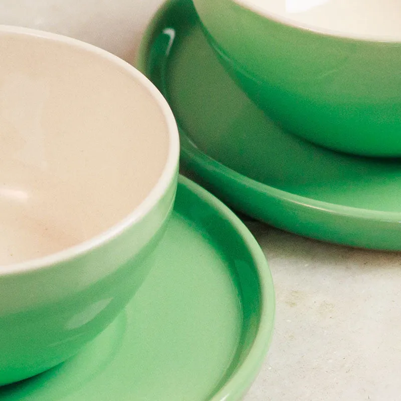 Blush & Brew Cup & Saucer (Mint/320 mL) - Four Piece Set media 3
