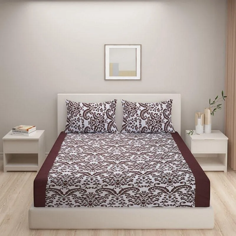 Swayam Boro Ethnic Cotton Bedsheet - 240 TC media 1