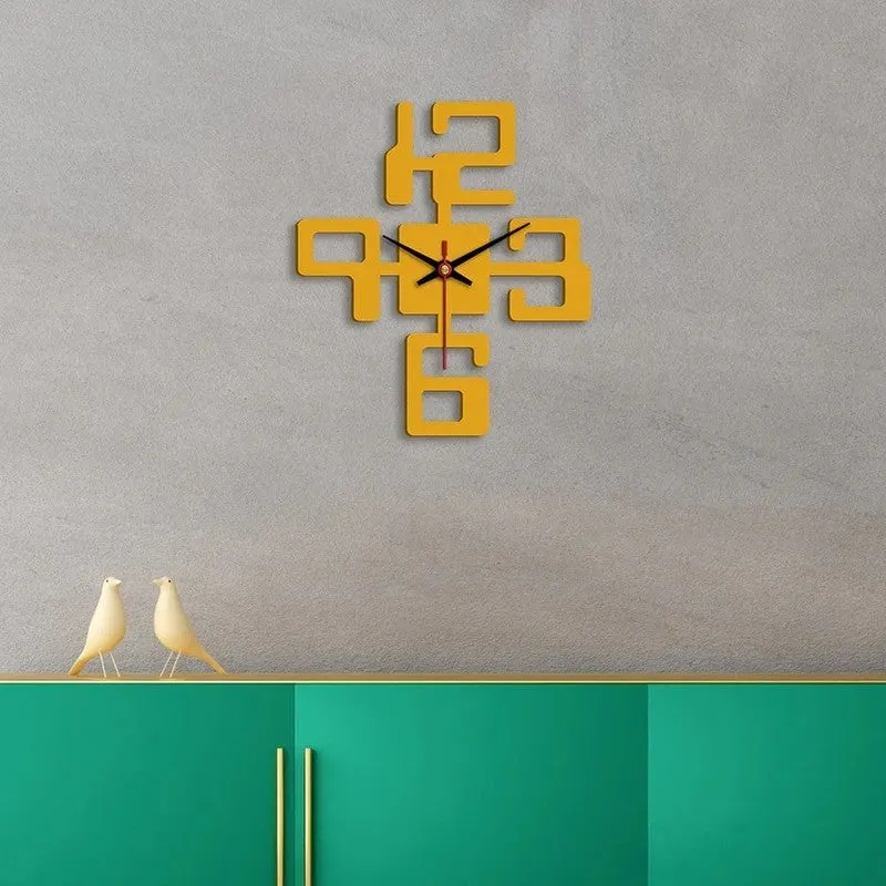 Bold Dial Number Wooden Wall Clock media 4