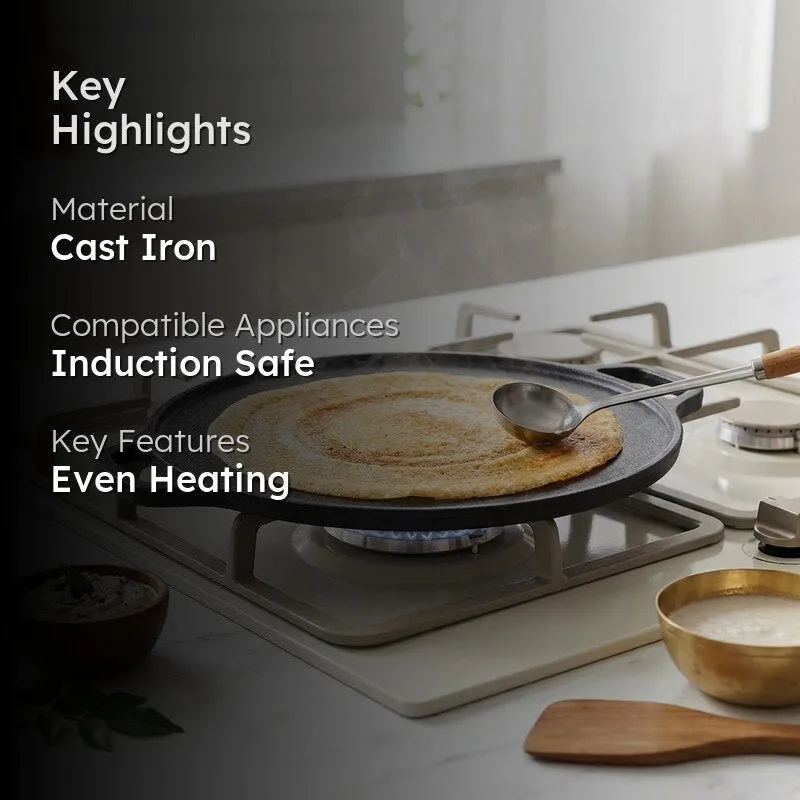 Rasoi Induction Safe Cast Iron Dosa Tawa - 30 cm media 2