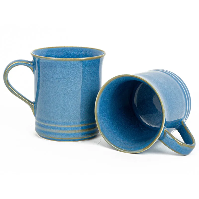 Brew Ceramic Coffee Mug (450 mL EachLight Blue) - Set of Two media 7