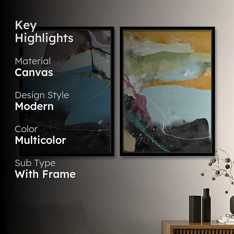 Colored Splashes Wall Art - Set Of Two media 2