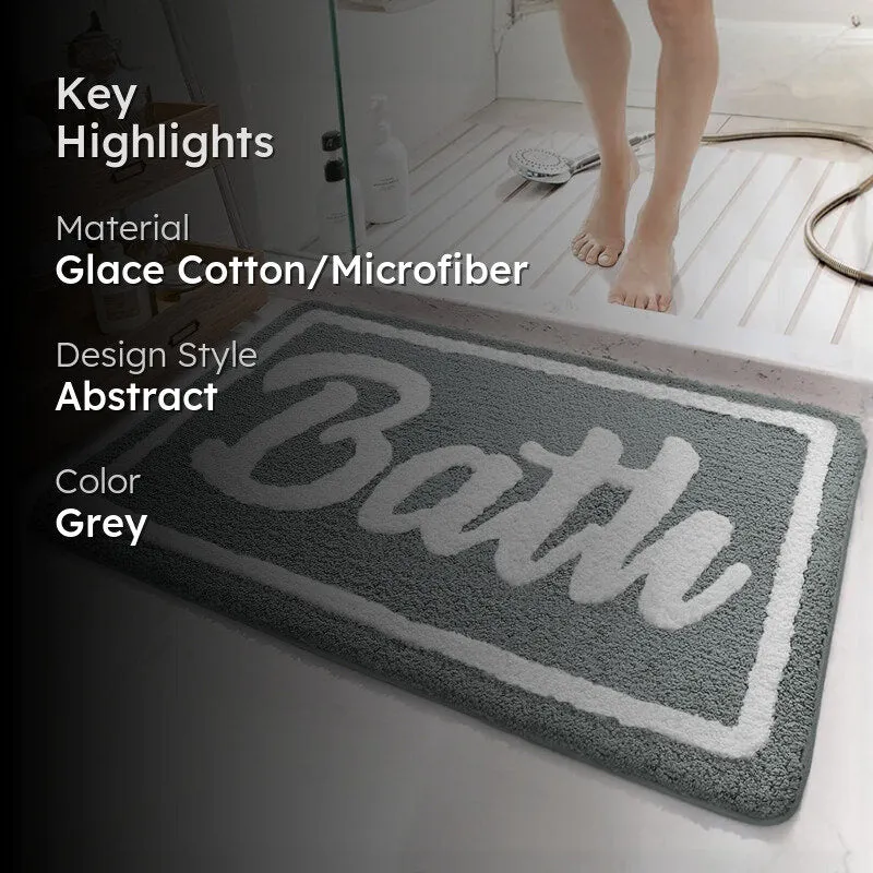 Bath Time Microfiber Bath Mat - Grey media 2