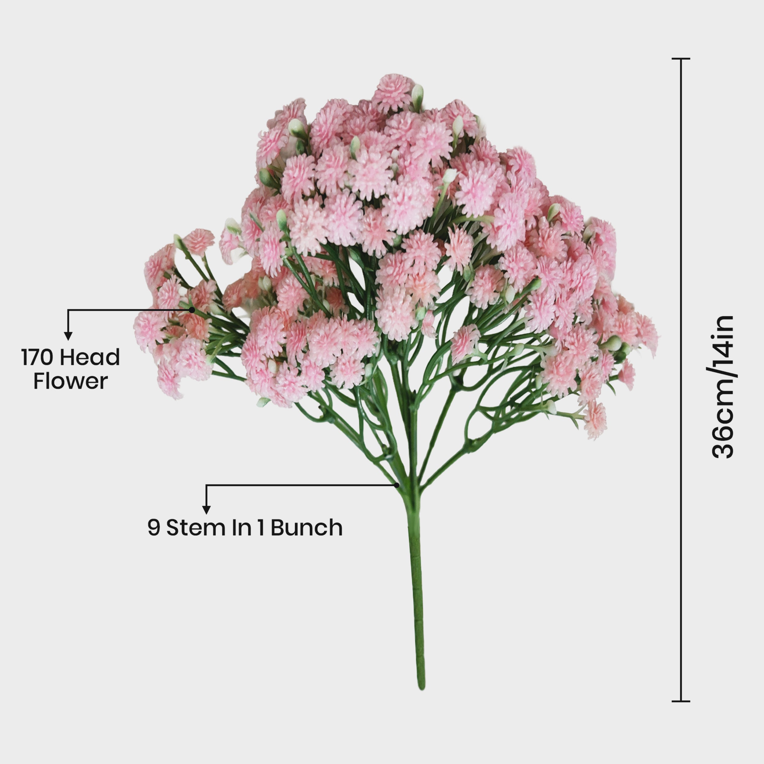 Babys Breath Artificial Flower - Set Of Two media 7