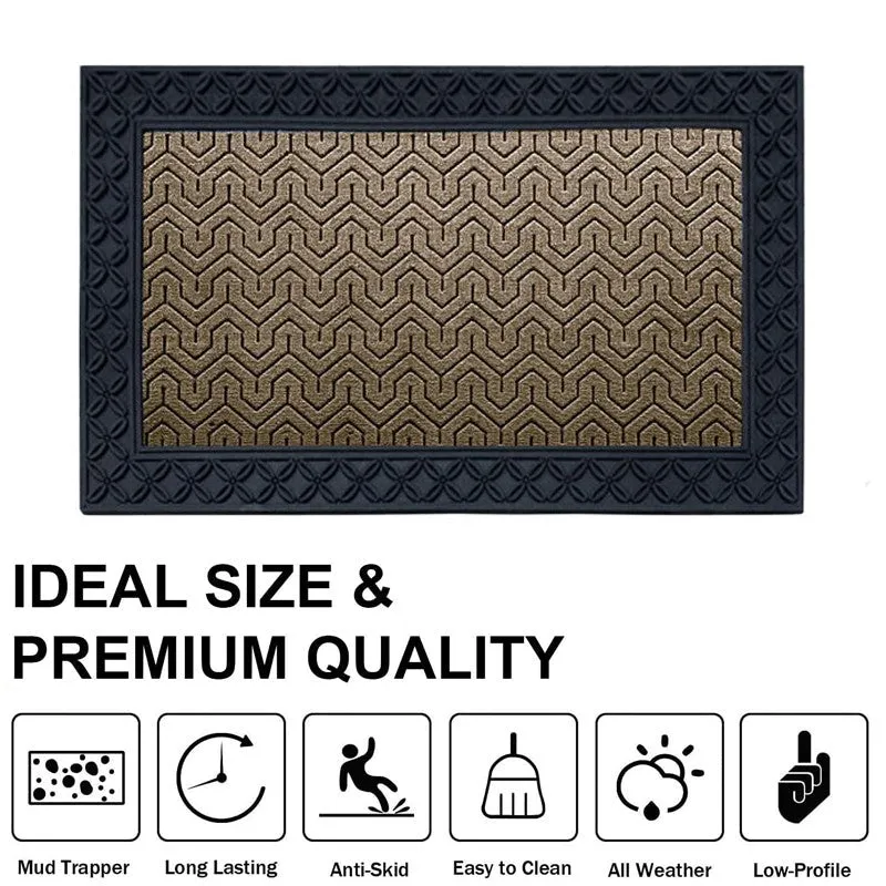 Coire Block Coir Door Mats - Beige,Black media 6