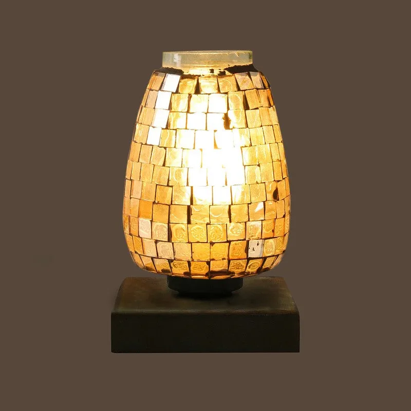 Orlina Mosaic Glass Table Lamp With Wooden Base media 7