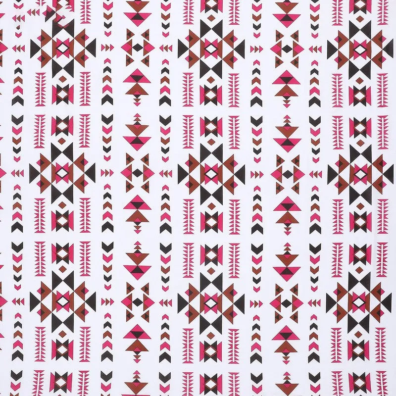 Monte Carlo Magique Angle Cotton Bedsheet (White,Red) - 104 TC media 7