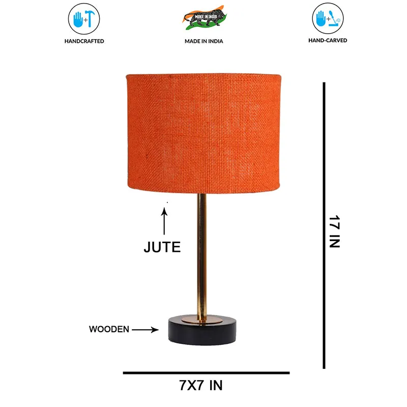 Sienna I Rodin Wooden Table Lamp - Orange,Gold,Black media 7