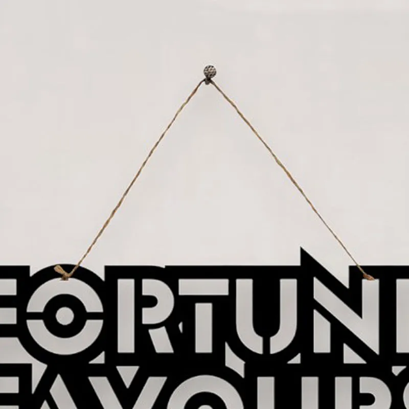 Fortune Favours The Bold Mild Steel Wall Accent media 4