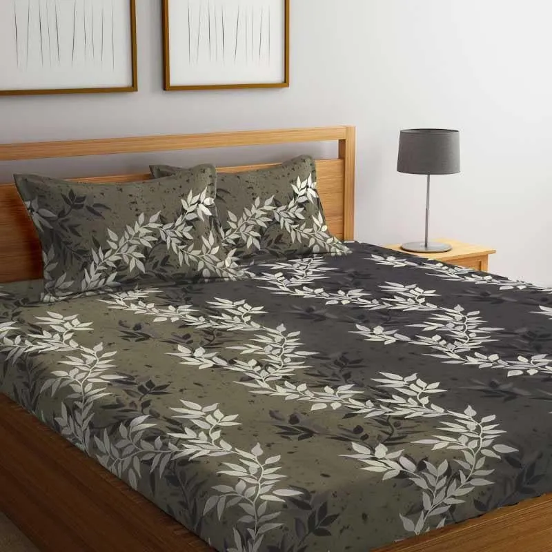 Playful Petals Fitted Microfiber Bedsheet - 300 GSM media 1