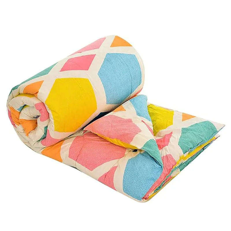 Watercolor Hexagons Geometric Microfiber Comforter - 150 GSM media 7