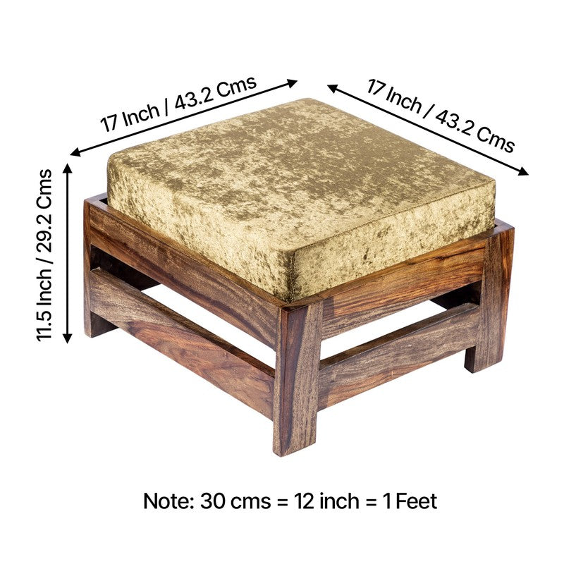 Mexon Sheesham Wooden Bench with Cushions (Brown) - Four Piece Set media 10
