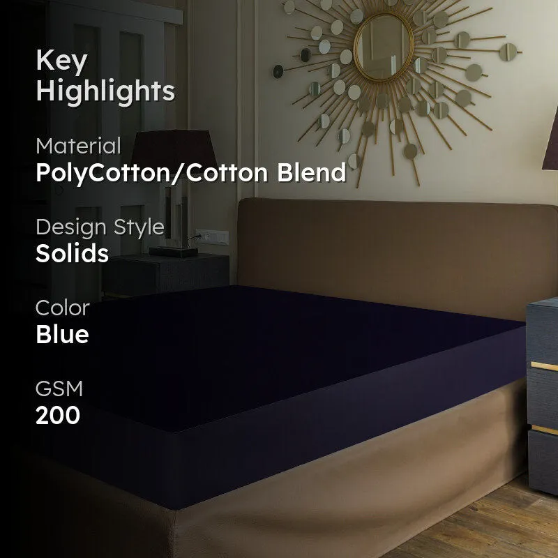 Oswal Mattress Protector - Dark Blue media 2