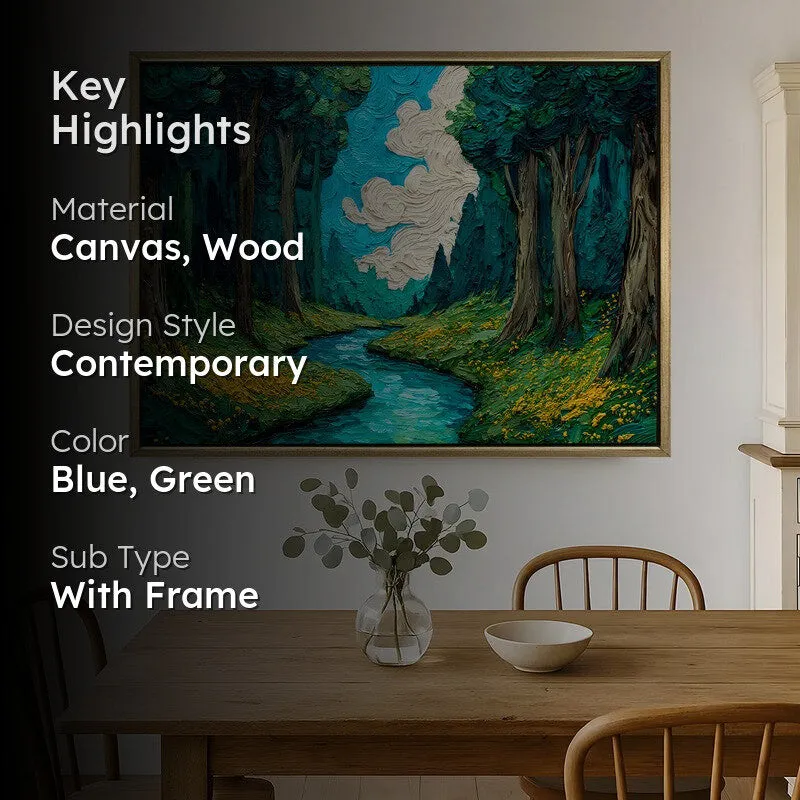 Mystic River Canvas Wall Painting With Frame media 2