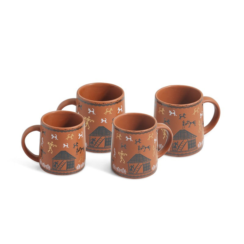 Cozy Ceramic Coffee Mug (300 mL Each) - Set Of Four media 3