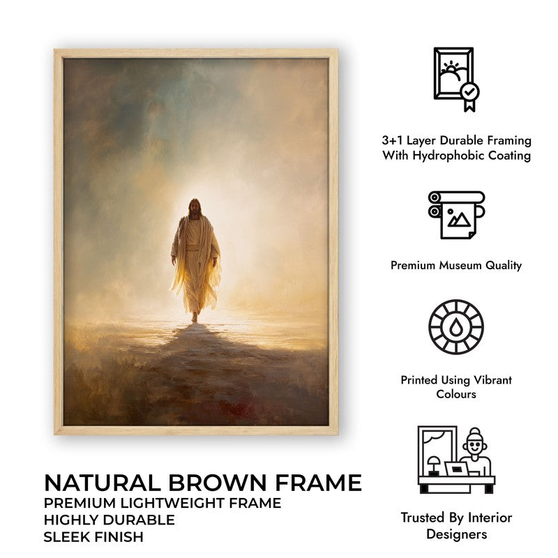 Path of Faith Archival Paper Wall Painting With Brown Frame media 7
