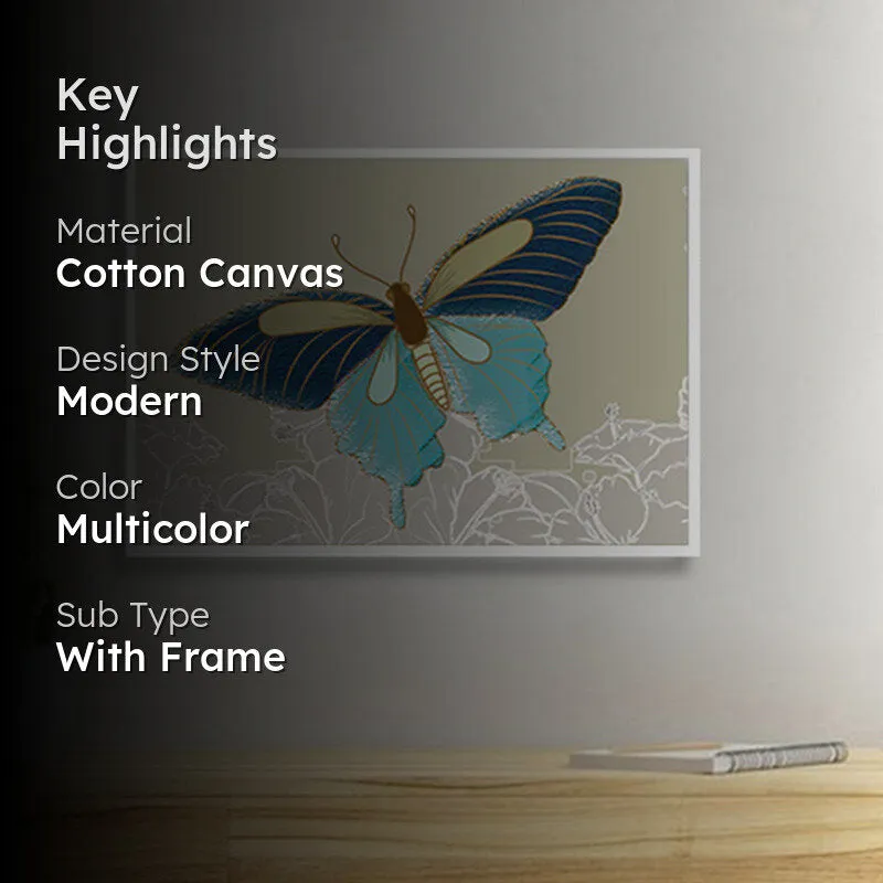 Butterfly's Whimsy Wall Art with White Frame media 2
