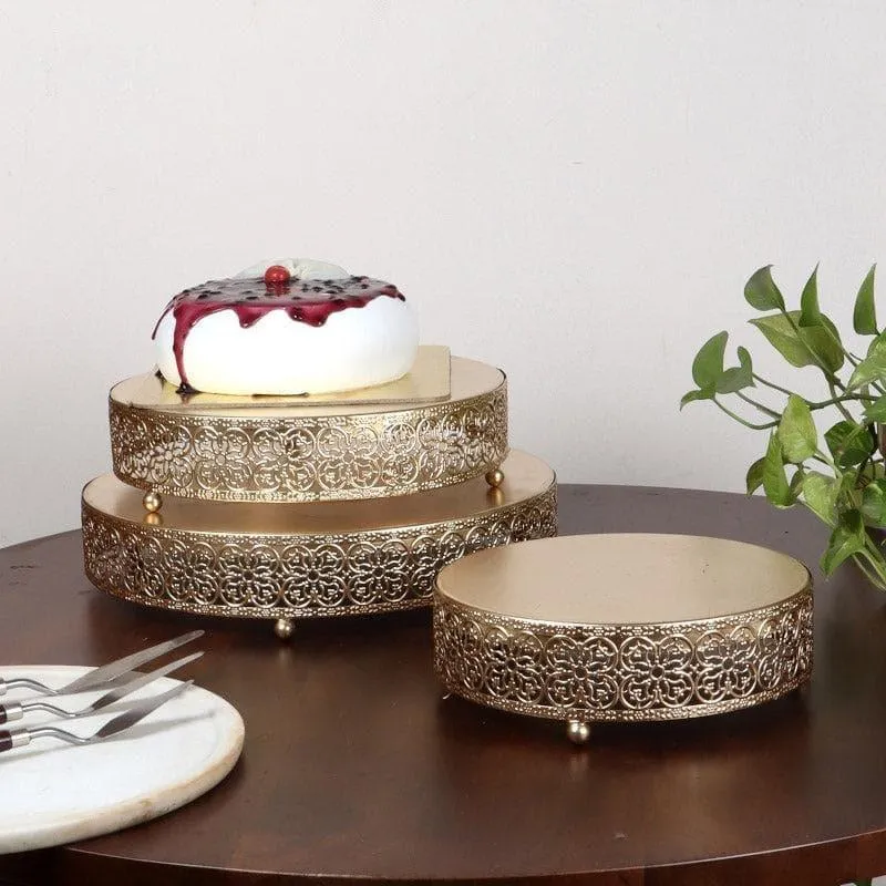 Carnae Buffet Riser Iron Platter - Set of Three media 1