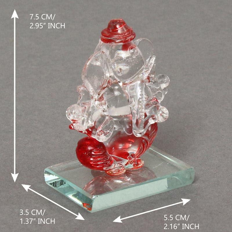 Crystal Ganesha Showpiece - Red media 5