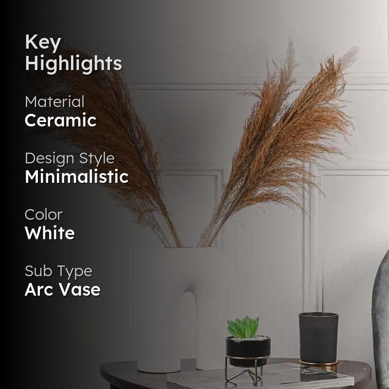Inverted U-Shaped Vase - White media 2