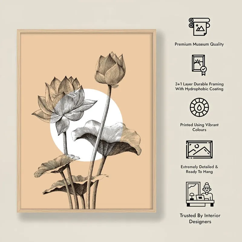Kamaladalam Archival Paper Wall Art - Natural Brown Frame media 8