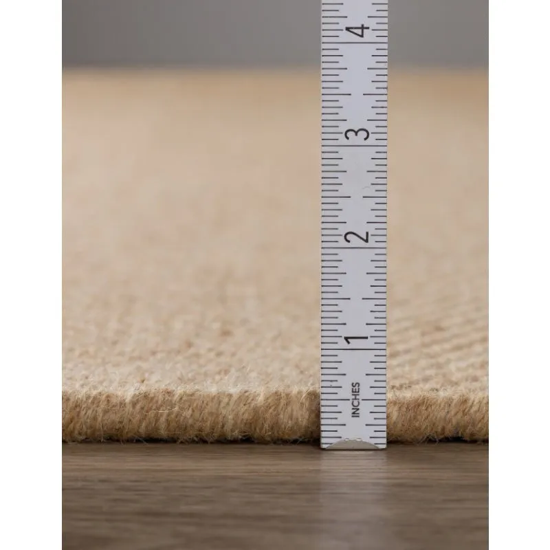 Handloom Hand Loomed Haven Wool Rug - Beige media 9