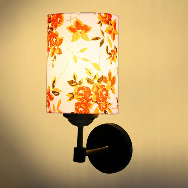 Garden Lights Curve Steel & Cotton Wall Lamp - Orange media 5
