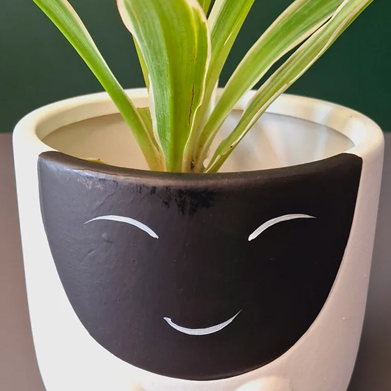 Visage Ceramic Planter - White media 5